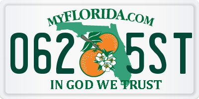 FL license plate 0625ST