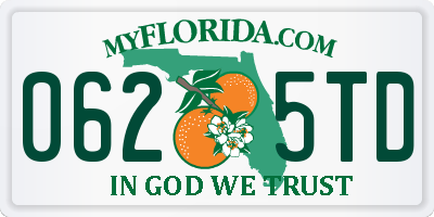 FL license plate 0625TD