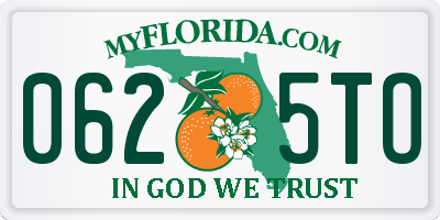 FL license plate 0625TO