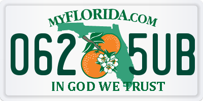 FL license plate 0625UB