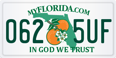 FL license plate 0625UF