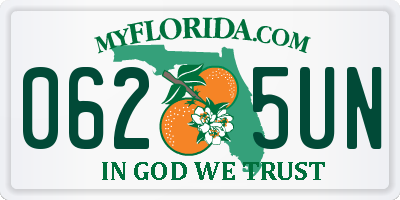 FL license plate 0625UN