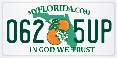 FL license plate 0625UP