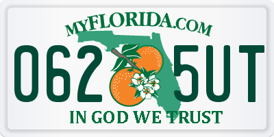 FL license plate 0625UT