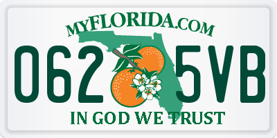 FL license plate 0625VB