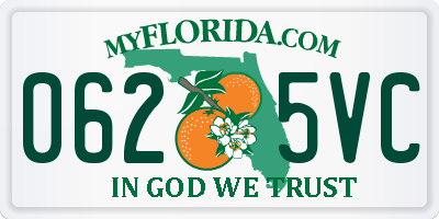 FL license plate 0625VC