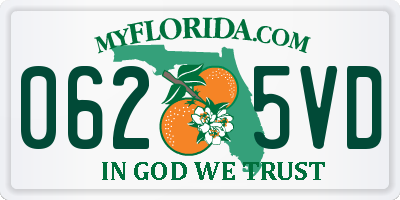 FL license plate 0625VD