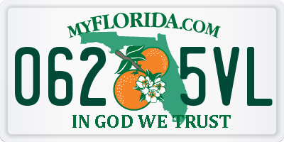 FL license plate 0625VL