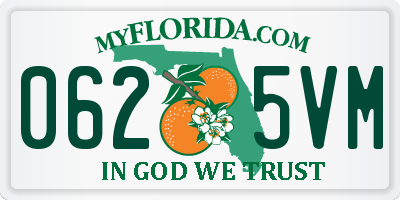 FL license plate 0625VM