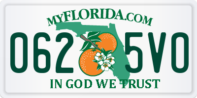 FL license plate 0625VO