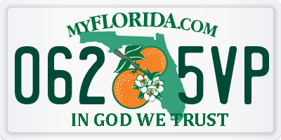 FL license plate 0625VP