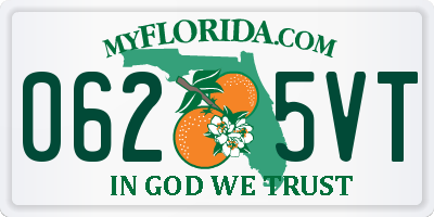 FL license plate 0625VT