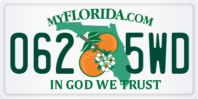 FL license plate 0625WD