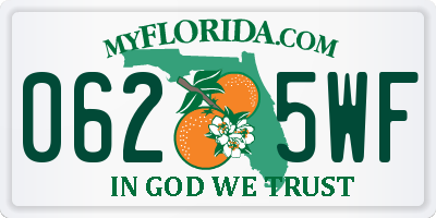 FL license plate 0625WF