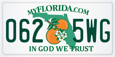 FL license plate 0625WG