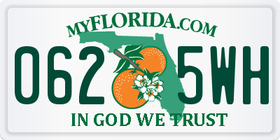 FL license plate 0625WH