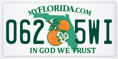 FL license plate 0625WI