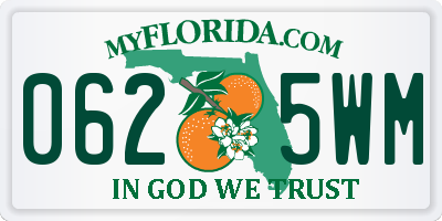FL license plate 0625WM