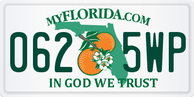 FL license plate 0625WP