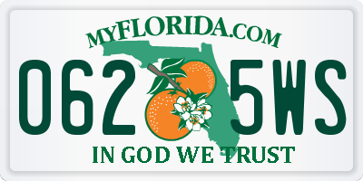 FL license plate 0625WS