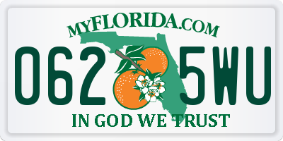 FL license plate 0625WU