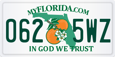 FL license plate 0625WZ