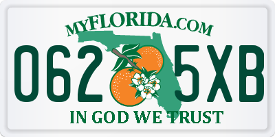 FL license plate 0625XB