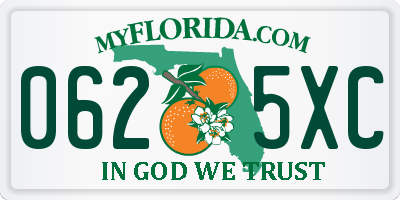 FL license plate 0625XC