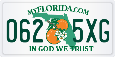 FL license plate 0625XG