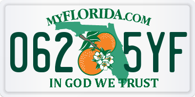 FL license plate 0625YF