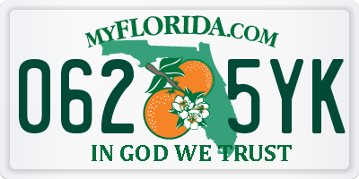 FL license plate 0625YK