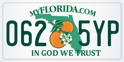 FL license plate 0625YP