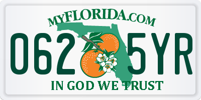 FL license plate 0625YR