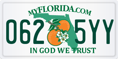 FL license plate 0625YY