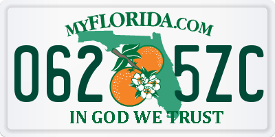 FL license plate 0625ZC
