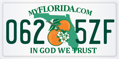 FL license plate 0625ZF