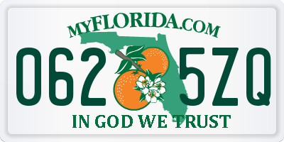FL license plate 0625ZQ