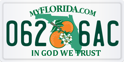 FL license plate 0626AC