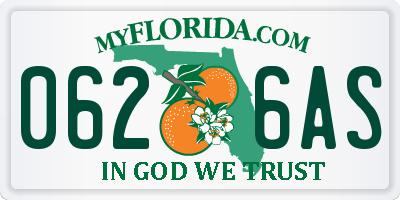 FL license plate 0626AS