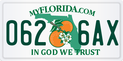 FL license plate 0626AX