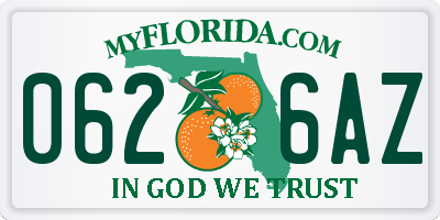 FL license plate 0626AZ