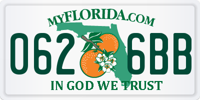FL license plate 0626BB