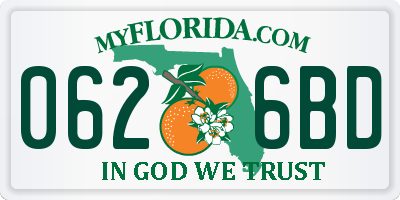 FL license plate 0626BD