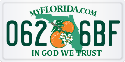 FL license plate 0626BF