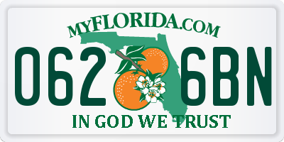 FL license plate 0626BN