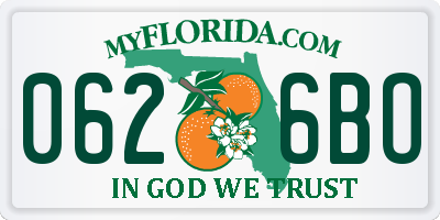 FL license plate 0626BO