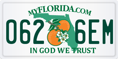 FL license plate 0626EM