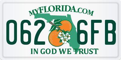 FL license plate 0626FB