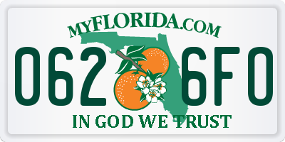 FL license plate 0626FO