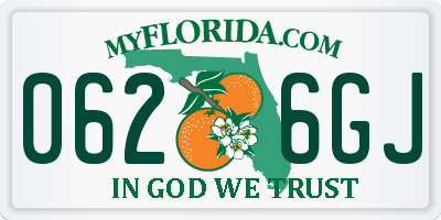 FL license plate 0626GJ